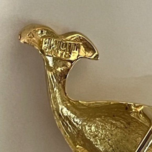 VTG Mimi Di N 1979 Gold Tone Metal 2 Piece Whale Belt Buckle main image 13